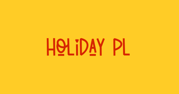 Holiday Planner font thumb